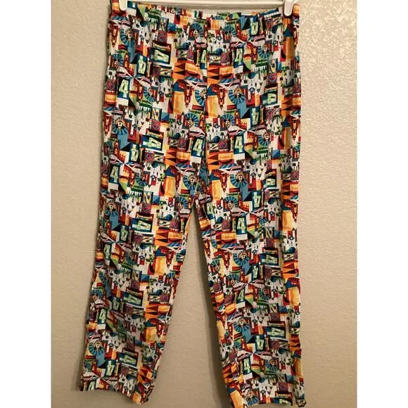 Disney Parks 2014 Mickey Mouse Disneyland DCA Pajama Pants L - Picture 2 of 6